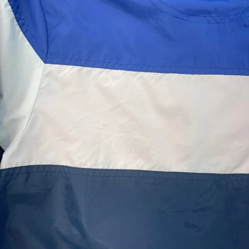 Converse Kids Large‎ 12-13 Blue Colorblock Windbreaker Jacket Hooded